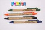 Bolígrafos de cartón reciclado publicidad carpintería Zapata
