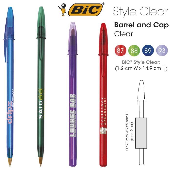 Bolígrafo promocional BIC Style Clear