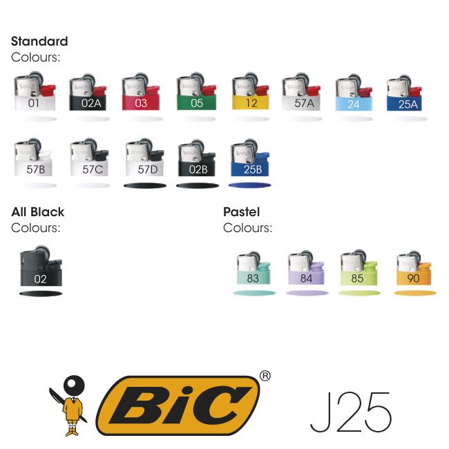 Mechero J25 standard personalizado a todo color BIC