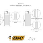 Medidas mecheros BIC J25 impresión digital fotográfica