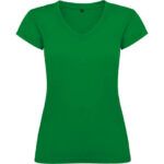 camiseta de mujer de pico personalizada verde tropical