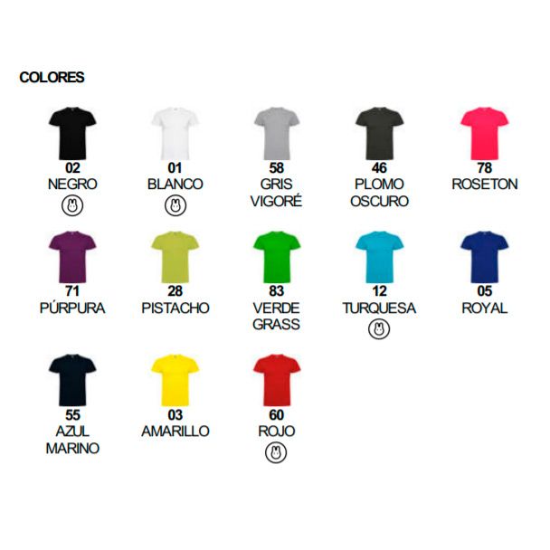 Colores camisetas Braco