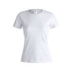 Camiseta blanca mujer personalizada Keya WCS150 5867-001-P