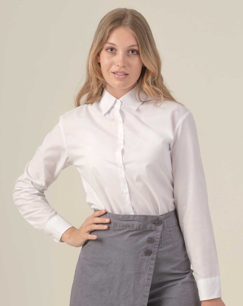 Camisa mujer con tejido repelente JHK OSLO SHLOSLO  Laduda Publicidad