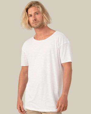 Camiseta hombre JHK Slub cuello amplio TSUASLB  Laduda Publicidad