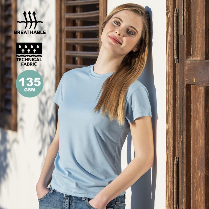 Camiseta Mujer Tecnic Plus Makito 4186 personalizada Laduda Publicidad 4186-000-1