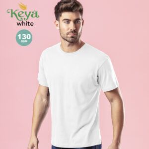 Camiseta Adulto Blanca "keya" MC130 KEYA 5854 personalizada Laduda Publicidad 5854-000-3