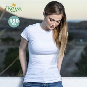 Camiseta Mujer Blanca "keya" WCS150 KEYA 5867 personalizada Laduda Publicidad 5867-000-1