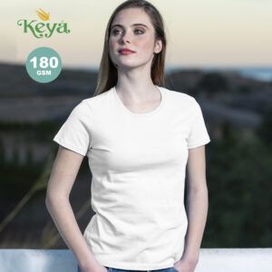 Camiseta Mujer Blanca "keya" WCS180 KEYA 5869 personalizada Laduda Publicidad 5869-000-1