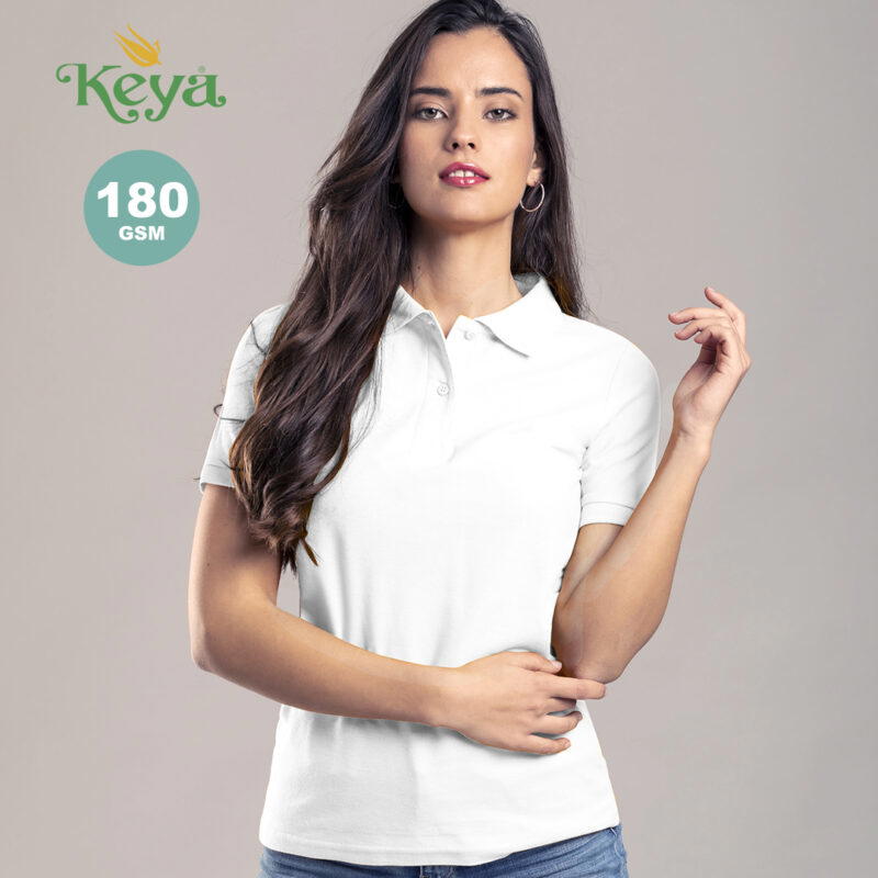 Polo Mujer Blanco "keya" WPS180 KEYA 5871 personalizada Laduda Publicidad 5871-000-1
