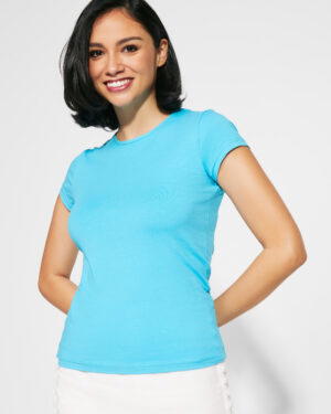 Roly - BALI 6597_12_1_1 camiseta entallada de manga corta con cuello fino modelo 1