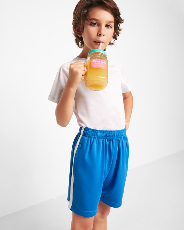Roly - LAZIO kids BE0418-KIDS bermuda niño para deporte con bolsillos de cremalleras modelo 1